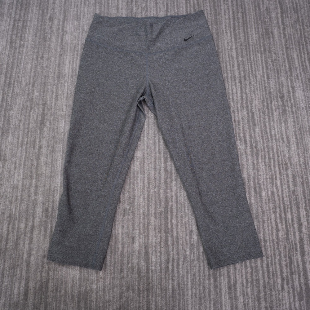Nike Legend Dri-FIT Pants Womens M Gray Excellent Capri Leggings 548494-071